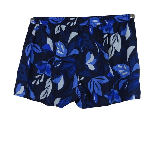 Dip Floral Swim Shorts Women Size XL Blue Liner Mesh Sides - Picture 4 of 6